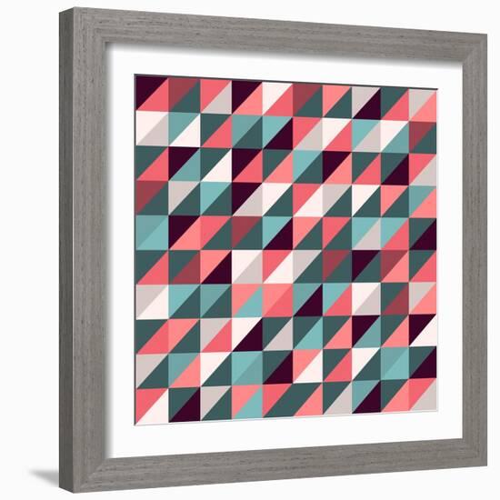 Triangles Background-AnaMarques-Framed Art Print