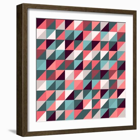 Triangles Background-AnaMarques-Framed Art Print