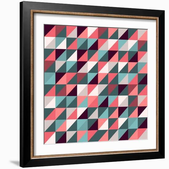 Triangles Background-AnaMarques-Framed Art Print