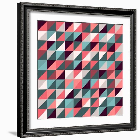 Triangles Background-AnaMarques-Framed Art Print