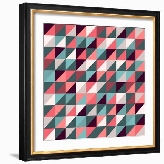 Triangles Background-AnaMarques-Framed Art Print