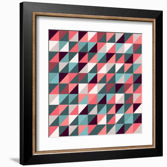 Triangles Background-AnaMarques-Framed Art Print