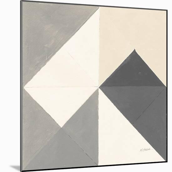 Triangles IV Neutral Crop-Mike Schick-Mounted Art Print