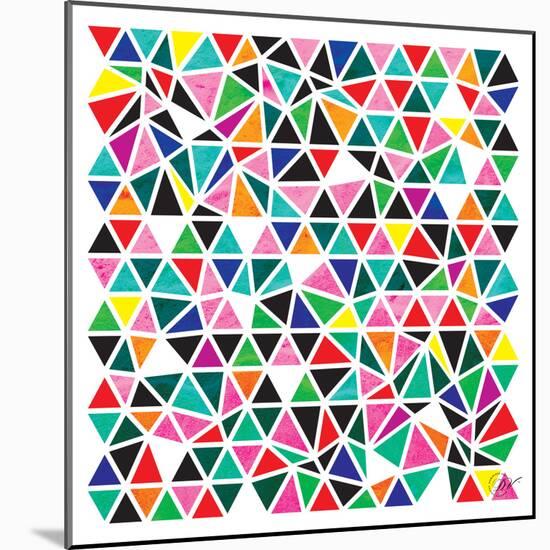 Triangles - Multicolor-Dominique Vari-Mounted Art Print