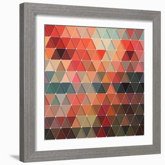 Triangles Pattern-Maksim Krasnov-Framed Premium Giclee Print