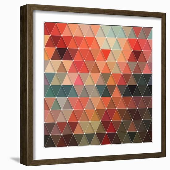 Triangles Pattern-Maksim Krasnov-Framed Premium Giclee Print