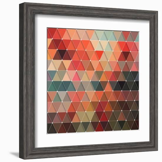 Triangles Pattern-Maksim Krasnov-Framed Art Print