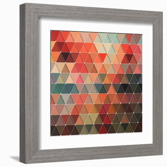 Triangles Pattern-Maksim Krasnov-Framed Art Print