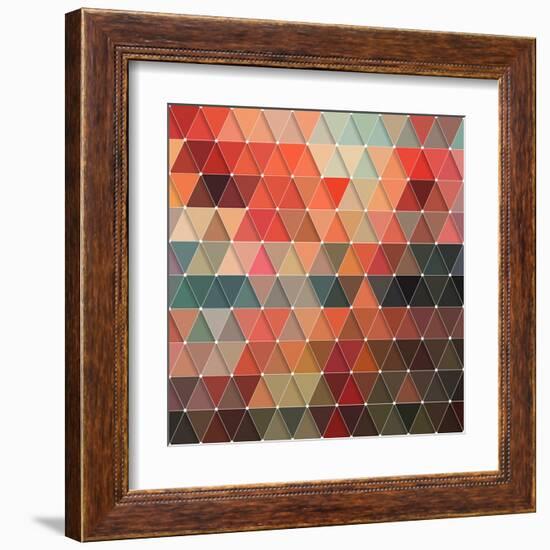 Triangles Pattern-Maksim Krasnov-Framed Art Print