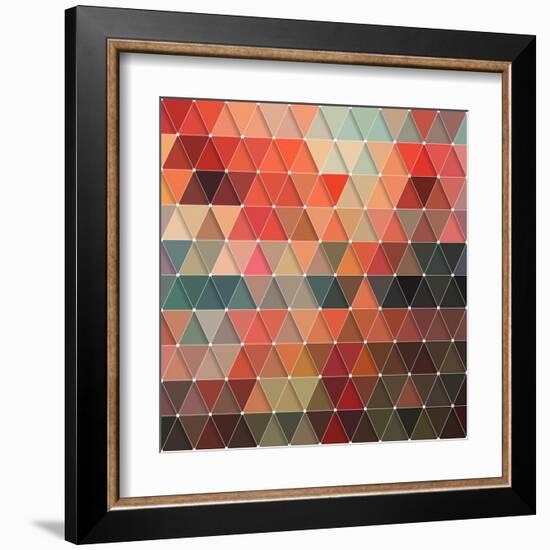 Triangles Pattern-Maksim Krasnov-Framed Art Print