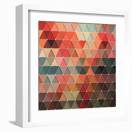 Triangles Pattern-Maksim Krasnov-Framed Art Print