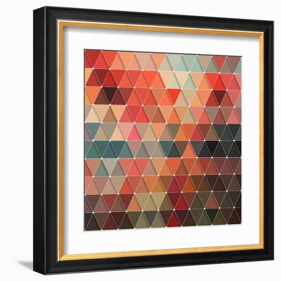 Triangles Pattern-Maksim Krasnov-Framed Art Print