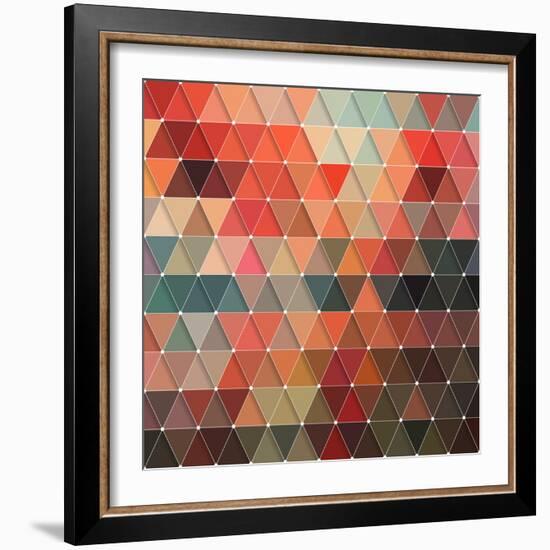 Triangles Pattern-Maksim Krasnov-Framed Art Print