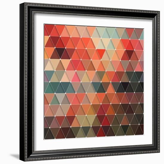 Triangles Pattern-Maksim Krasnov-Framed Art Print