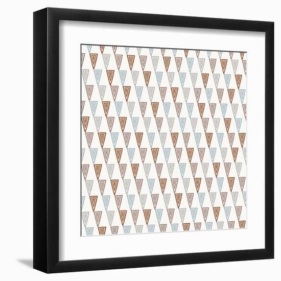 Triangles Pattern-Magnia-Framed Art Print