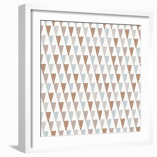 Triangles Pattern-Magnia-Framed Art Print