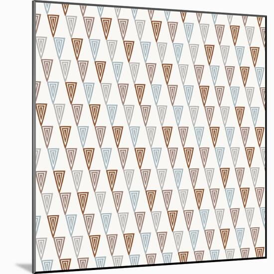 Triangles Pattern-Magnia-Mounted Art Print