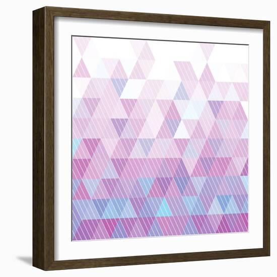 Triangles Pattern-Maksim Krasnov-Framed Art Print