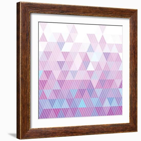 Triangles Pattern-Maksim Krasnov-Framed Art Print