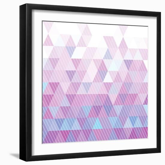 Triangles Pattern-Maksim Krasnov-Framed Art Print