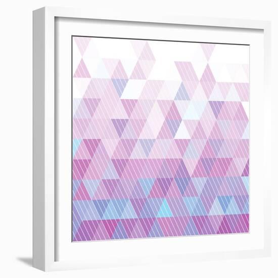 Triangles Pattern-Maksim Krasnov-Framed Art Print