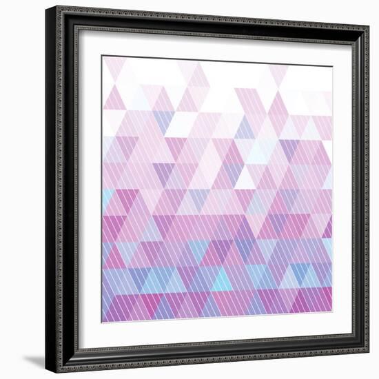 Triangles Pattern-Maksim Krasnov-Framed Art Print