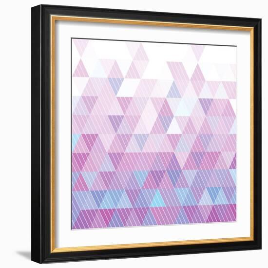 Triangles Pattern-Maksim Krasnov-Framed Art Print