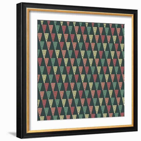 Triangles Pattern-Magnia-Framed Art Print