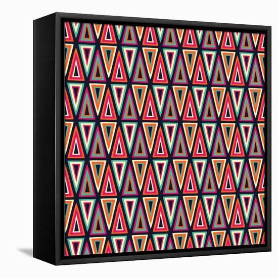 Triangles Pattern-Magnia-Framed Stretched Canvas