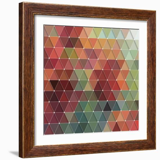 Triangles Pattern-Maksim Krasnov-Framed Art Print