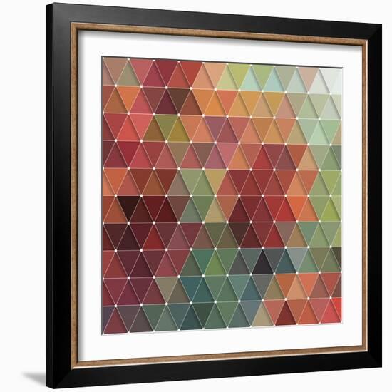 Triangles Pattern-Maksim Krasnov-Framed Art Print