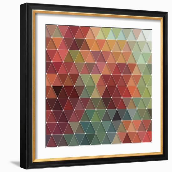 Triangles Pattern-Maksim Krasnov-Framed Art Print