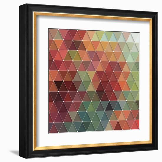 Triangles Pattern-Maksim Krasnov-Framed Art Print