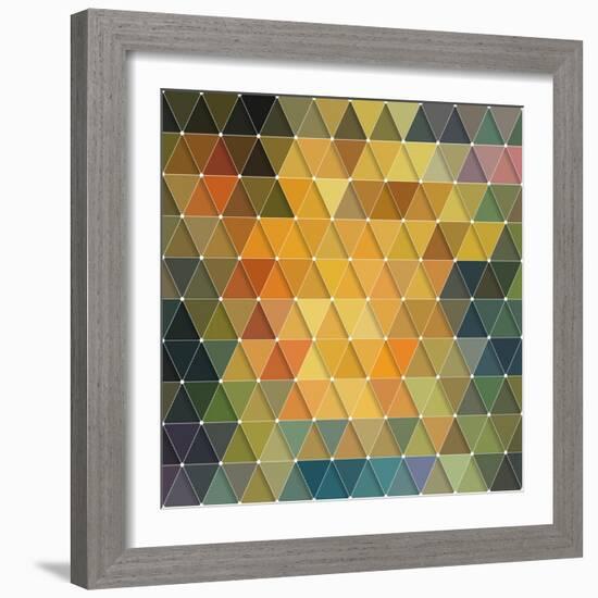 Triangles Pattern-Maksim Krasnov-Framed Art Print