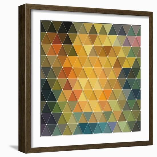 Triangles Pattern-Maksim Krasnov-Framed Art Print