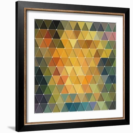 Triangles Pattern-Maksim Krasnov-Framed Art Print