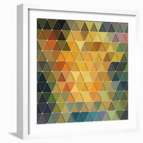 Triangles Pattern-Maksim Krasnov-Framed Art Print