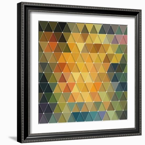 Triangles Pattern-Maksim Krasnov-Framed Art Print