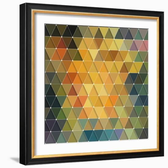 Triangles Pattern-Maksim Krasnov-Framed Art Print