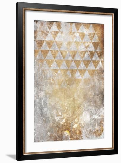 Triangular Takeover Gold-Jace Grey-Framed Premium Giclee Print