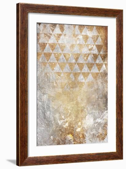 Triangular Takeover Gold-Jace Grey-Framed Premium Giclee Print