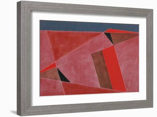 Triangulated Red Landscape, 2002-George Dannatt-Framed Giclee Print