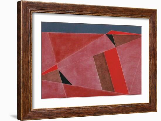 Triangulated Red Landscape, 2002-George Dannatt-Framed Giclee Print