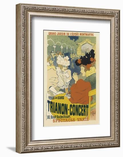 Trianon, Concert Grand Jardin De L'Elysee, Montmartre-Henri Georges Jean Isidore Meunier-Framed Art Print