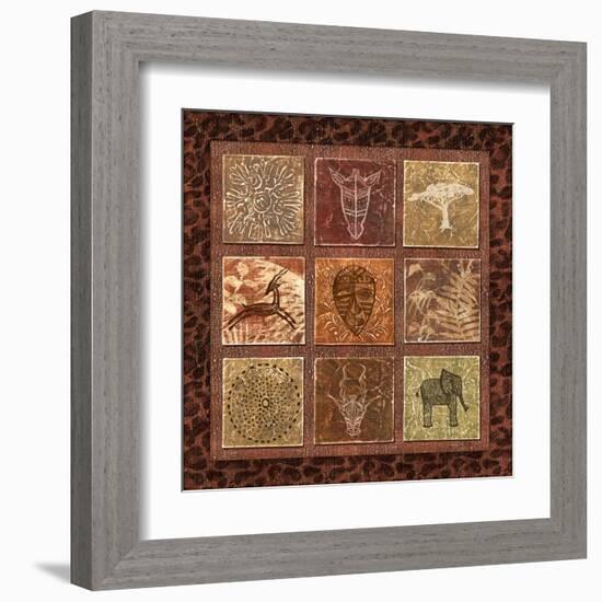 Tribal Collage II-Charlene Audrey-Framed Art Print