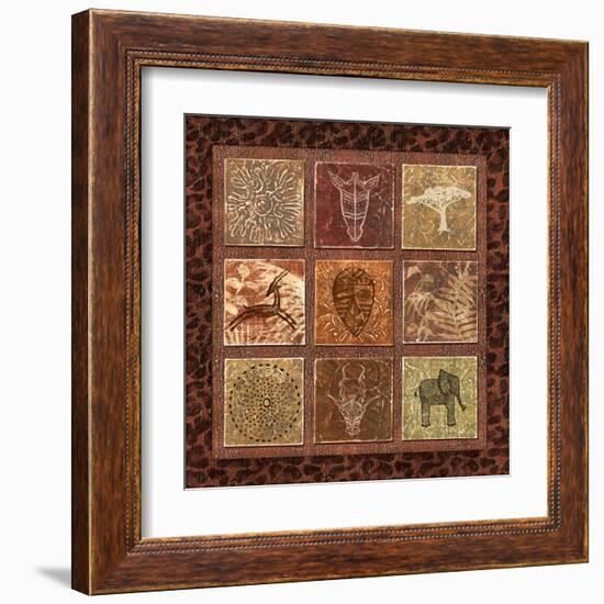 Tribal Collage II-Charlene Audrey-Framed Art Print