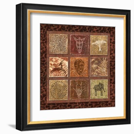 Tribal Collage II-Charlene Audrey-Framed Art Print