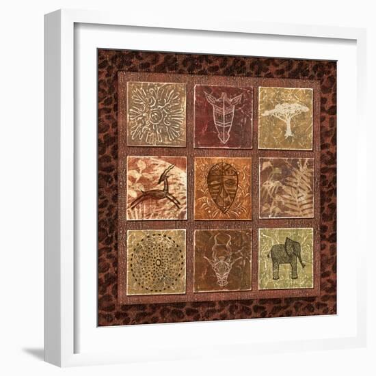 Tribal Collage II-Charlene Audrey-Framed Art Print