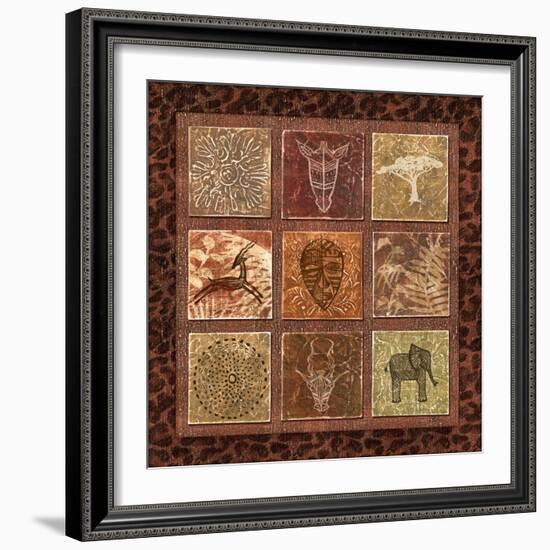 Tribal Collage II-Charlene Audrey-Framed Art Print