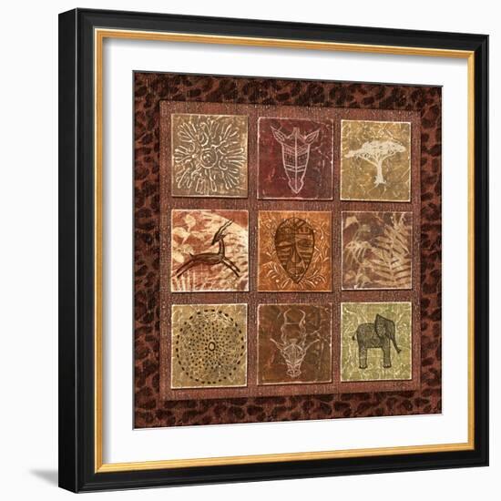 Tribal Collage II-Charlene Audrey-Framed Art Print